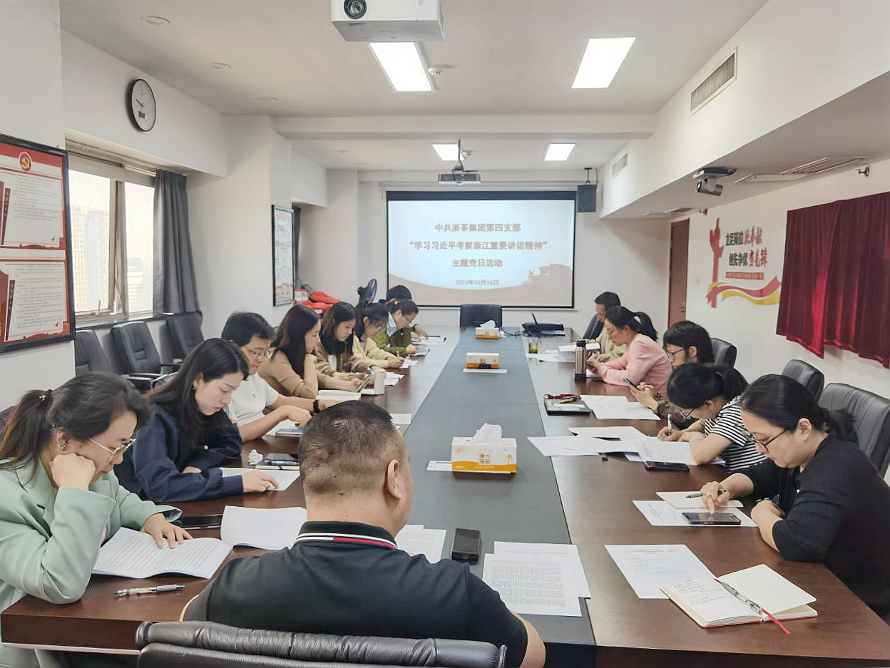 海博论坛集团第四党支部开展“深入学习习近平总书记考察浙江重要讲话精神”主题党日活动